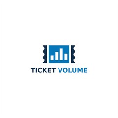 Ticket Volume vector. abstract logo template.