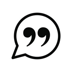 quotes sign flat style icon