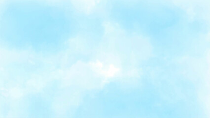 Watercolor illustration art abstract blue color texture background, clouds and sky pattern. Blue watercolor vector background. Abstract hand paint square stain backdrop