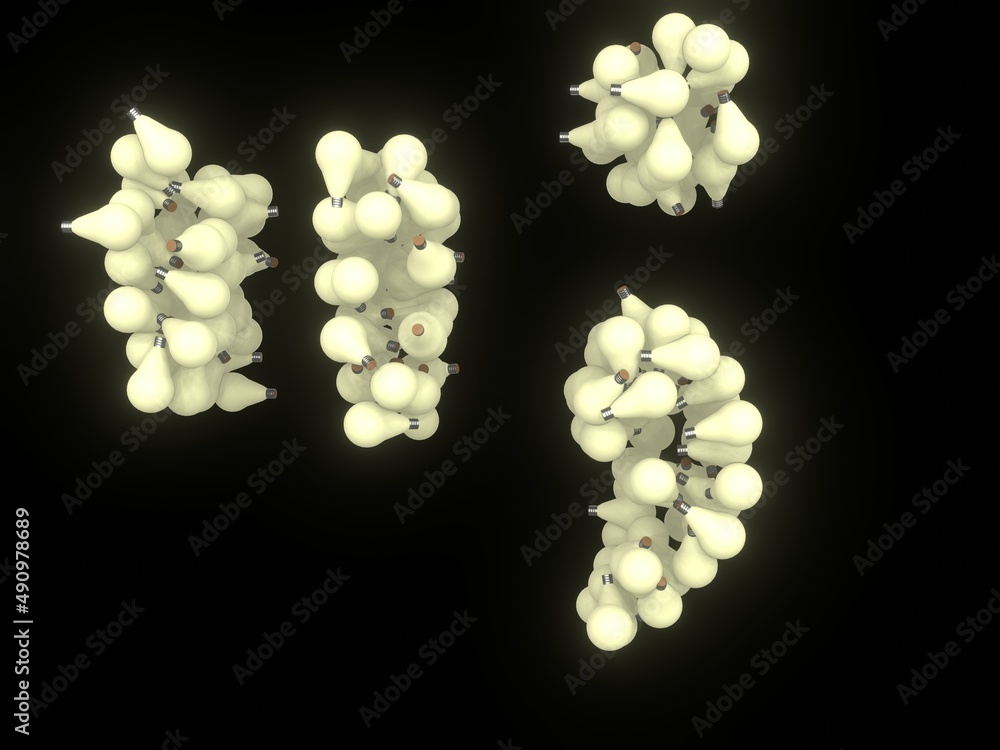 Poster lightbulb themed font quotation mark and comma and period