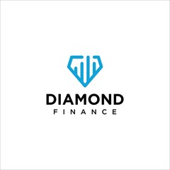 diamond and finance logo concept vector.
