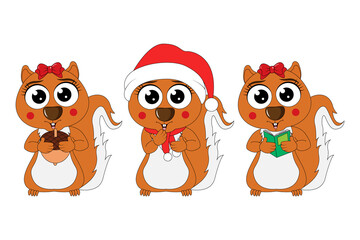 cute squirrel animal cartoon graphic