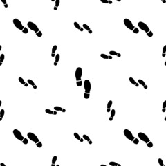 Foot Print Icon Seamless Pattern M_2203004
