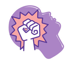 power fist exploding into a head