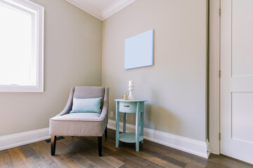 Bedroom Sitting Area with Chair and Side Table