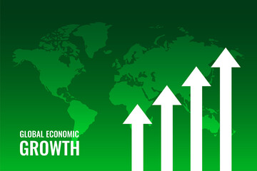 economic growth green map background