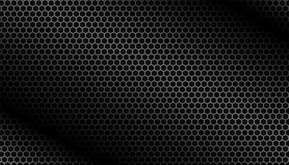 shiny black hexagonal carbon fiber texture background