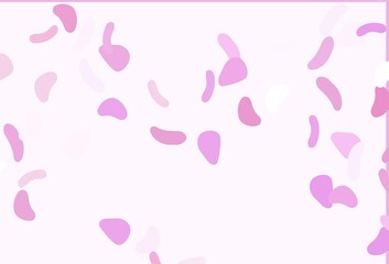 Light Pink vector background with abstract forms.