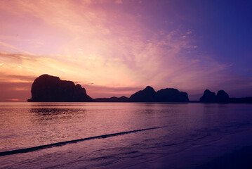 Pak Meng Beach in twilight time