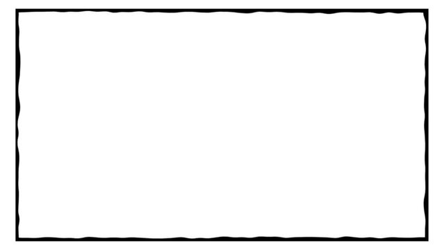 手描きのフレーム素材　黒色