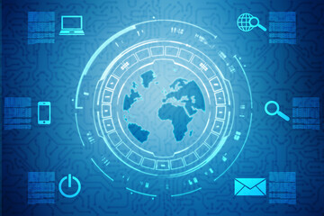 Binary Code Background, Digital Abstract technology background, flowing number one and zero text in binary code format in technology background. Internet Big data Concept