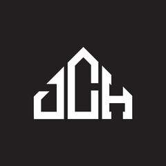 DCH letter logo design on black background. DCH creative initials letter logo concept. DCH letter design.