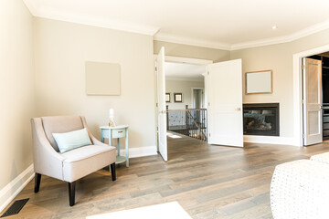 Staged Bedroom with Sitting Area, Clean, Modern Fresh