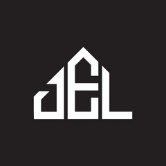 DEL letter logo design on black background. DEL creative initials letter logo concept. DEL letter design.