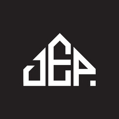 DEP letter logo design on black background. DEP creative initials letter logo concept. DEP letter design.