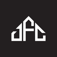 DFC letter logo design on black background. DFC creative initials letter logo concept. DFC letter design.