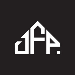 DFP letter logo design on black background. DFP creative initials letter logo concept. DFP letter design.
