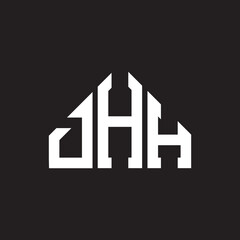 DHH letter logo design on black background. DHH creative initials letter logo concept. DHH letter design.