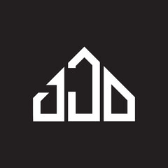 DJO letter logo design on black background. DJO creative initials letter logo concept. DJO letter design.