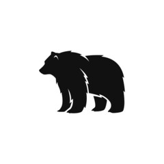 Plakat bear silhouette vector design for logo icon