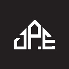 DPE letter logo design on black background. DPE creative initials letter logo concept. DPE letter design.