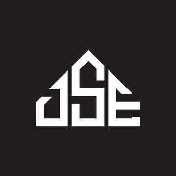 DSE letter logo design on black background. DSE creative initials letter logo concept. DSE letter design.