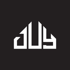 DUY letter logo design on black background. DUY creative initials letter logo concept. DUY letter design.