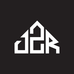 DZR letter logo design on black background. DZR creative initials letter logo concept. DZR letter design.