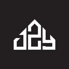 DZY letter logo design on black background. DZY creative initials letter logo concept. DZY letter design.