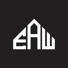 EAW letter logo design on black background. EAW creative initials letter logo concept. EAW letter design.