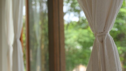curtain in the room with natural background