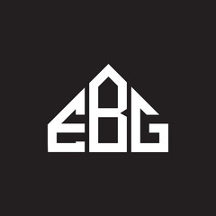 EBG letter logo design on black background. EBG creative initials letter logo concept. EBG letter design.