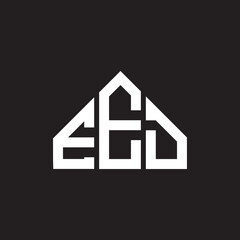 EED letter logo design on black background. EED creative initials letter logo concept. EED letter design.
