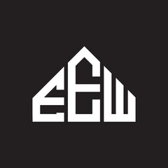 EEW letter logo design on black background. EEW creative initials letter logo concept. EEW letter design.
