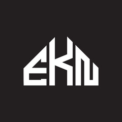 EKN letter logo design on black background. EKN creative initials letter logo concept. EKN letter design.