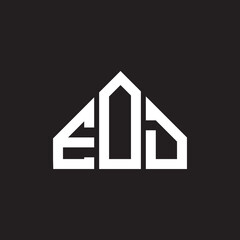 EOD letter logo design on black background. EOD creative initials letter logo concept. EOD letter design.
