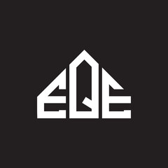 EQE letter logo design on black background. EQE creative initials letter logo concept. EQE letter design.