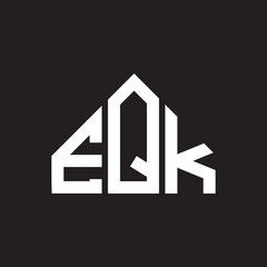 EQK letter logo design on black background. EQK creative initials letter logo concept. EQK letter design.