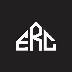 ERC letter logo design on black background. ERC creative initials letter logo concept. ERC letter design.
