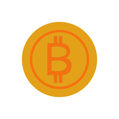 bitcoin icon isolated on white background