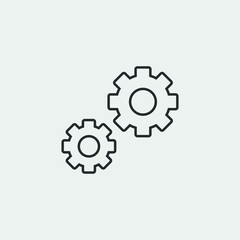 gear setting icon vector illustration and symbol for website and graphic design