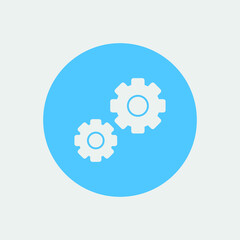 gear setting icon vector illustration and symbol for website and graphic design