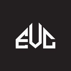 EVC letter logo design on black background. EVC creative initials letter logo concept. EVC letter design.