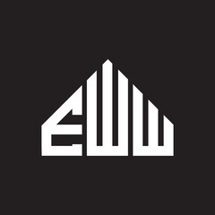 EWW letter logo design on black background. EWW creative initials letter logo concept. EWW letter design.