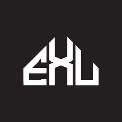 EXU letter logo design on black background. EXU creative initials letter logo concept. EXU letter design.