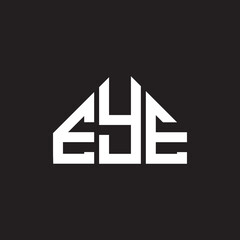 EYE letter logo design on black background. EYE creative initials letter logo concept. EYE letter design.