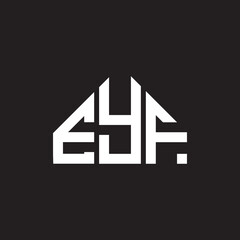 Obraz premium EYF letter logo design on black background. EYF creative initials letter logo concept. EYF letter design.