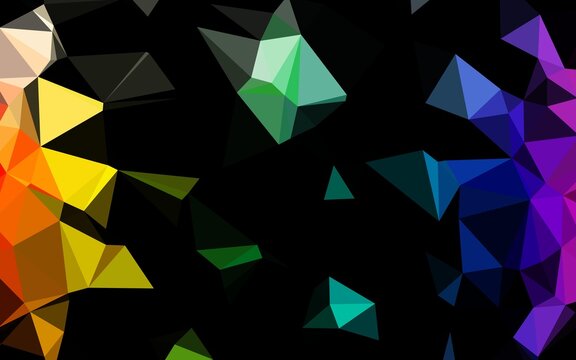 Light Multicolor, Rainbow vector abstract polygonal texture.