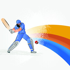 Women's Cricket World Championship Concept. 