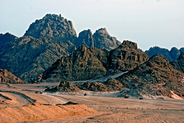 Montanhas e Deserto do Sinai. Egito.